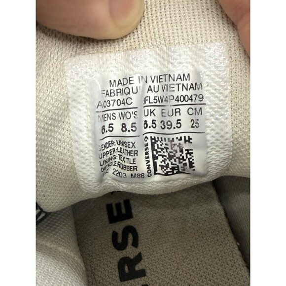 Converse A03704C Leather All Star Lugged 2.0 Hi Top Sneakers Black M 6.5 W 8.5 - Picture 7 of 7